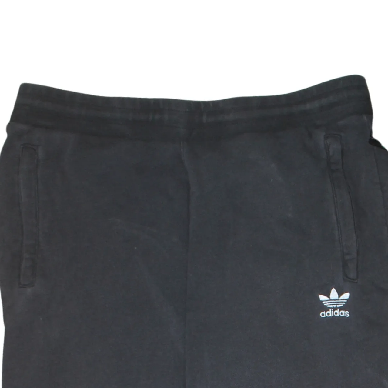 Adidas Black Joggers Sweatpants Men's Large Embroidered Trefoil Logo Elastic Cuffs Loungewear sold by Vintage Club product image thumbnail 3