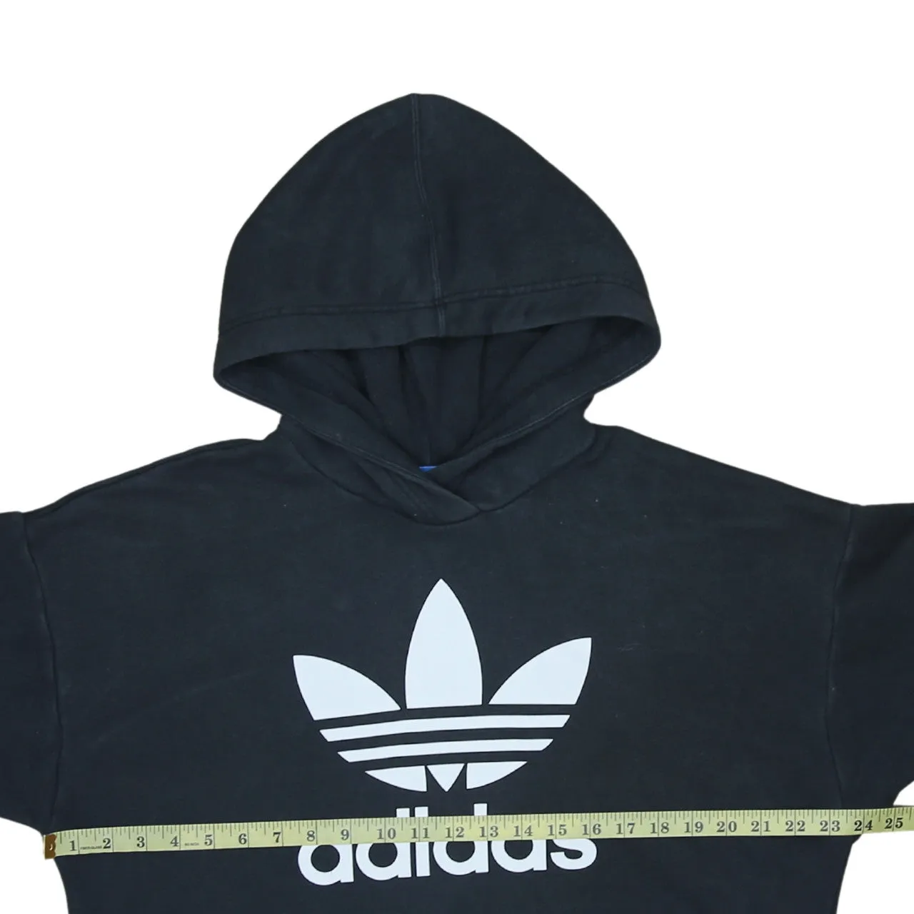 Adidas 90's Spellout Pullover Hoodie Medium Black sold by Vintage Club product image thumbnail 5