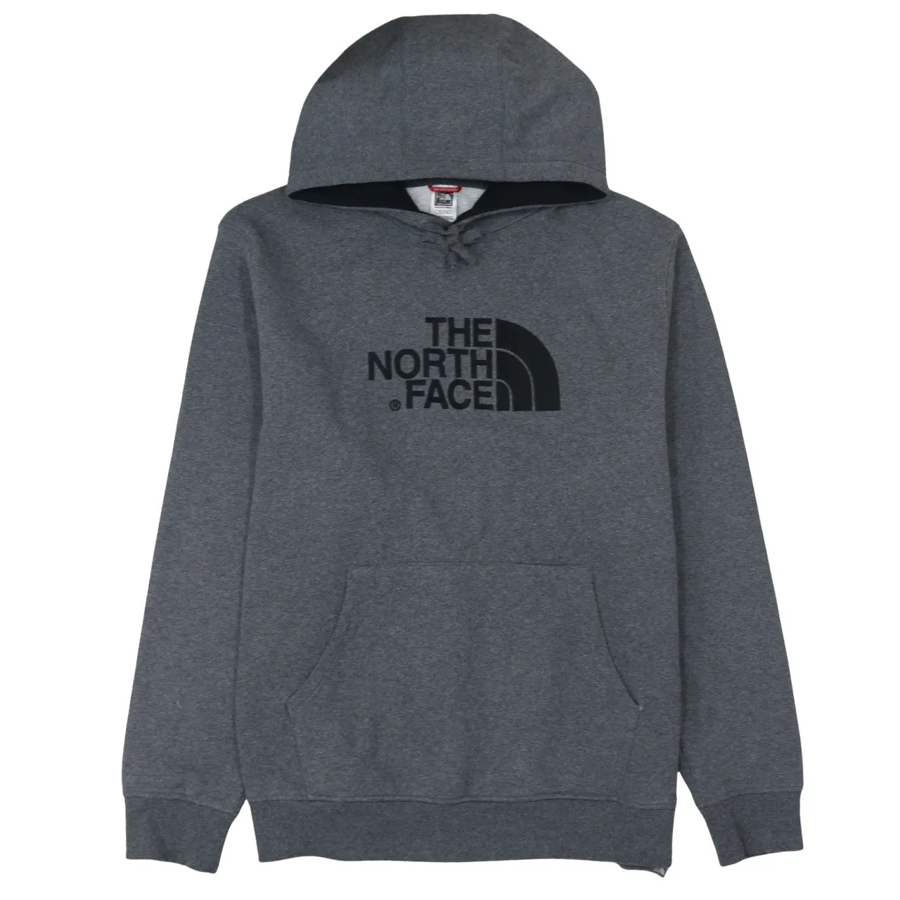 The North Face Dark Grey Hoodie Men's XXLarge Printed Logo Front Pocket Pullover Sweatshirt sold by Vintage Club