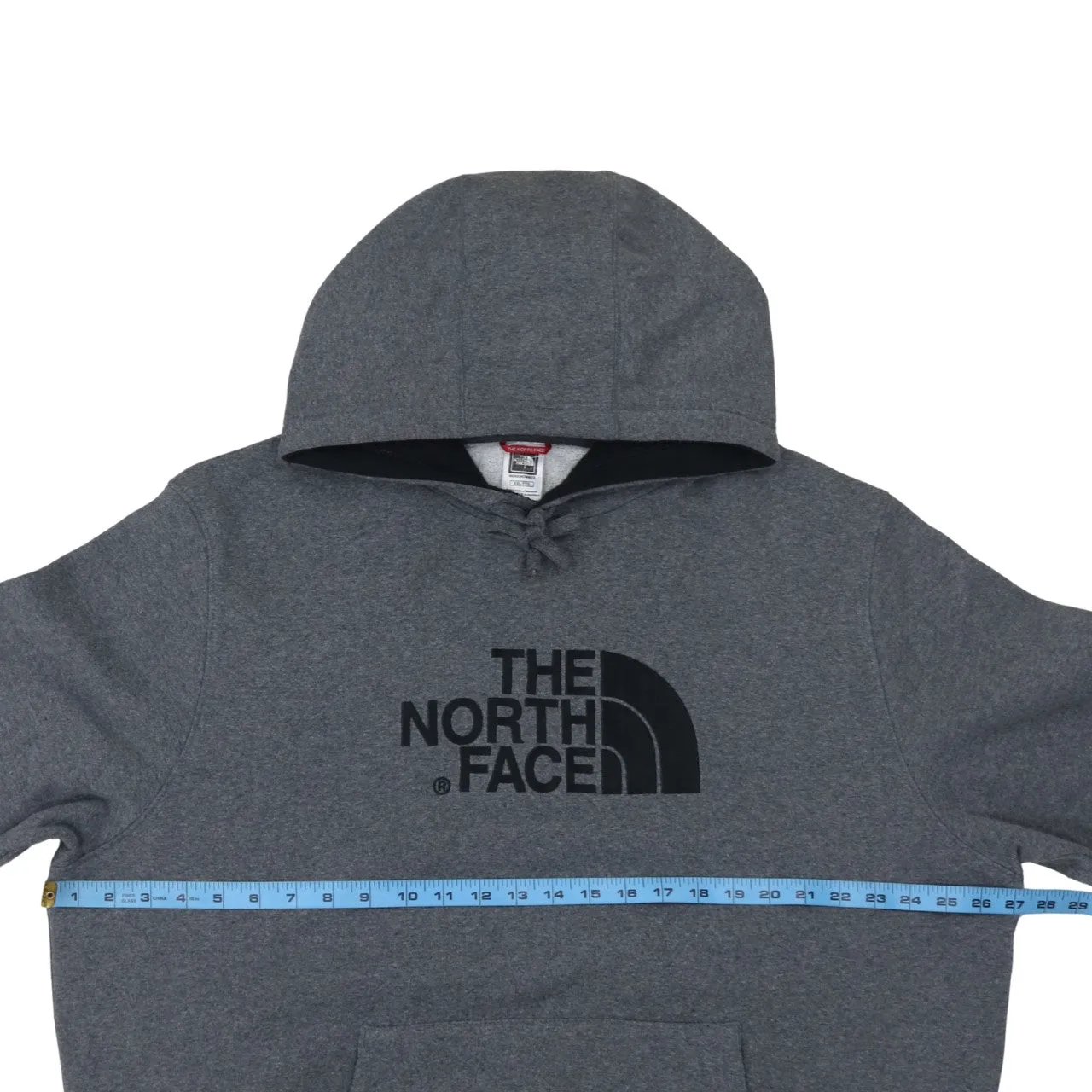 The North Face Dark Grey Hoodie Men's XXLarge Printed Logo Front Pocket Pullover Sweatshirt sold by Vintage Club product image thumbnail 5