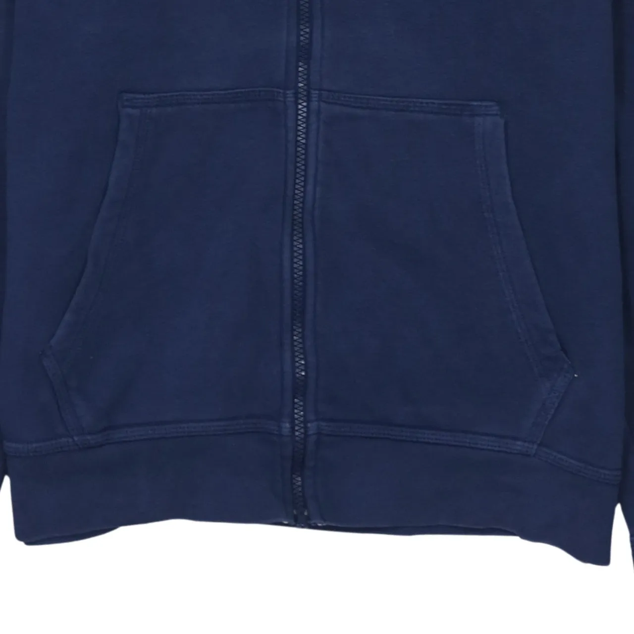 Nike Navy Blue Full Zip Hoodie Men's Medium Embroidered Swoosh Split Pocket Sweatshirt sold by Vintage Club product image thumbnail 4