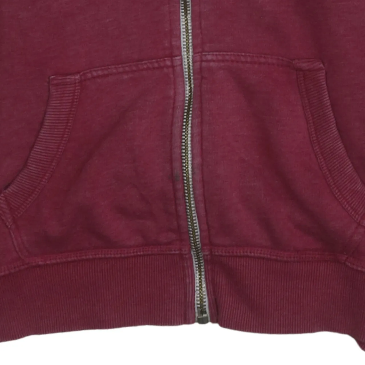 Superdry Burgundy Red Full Zip Hoodie Women’s Small Embroidered Chest Logo Front Pockets Fleece Top sold by Vintage Club product image thumbnail 4