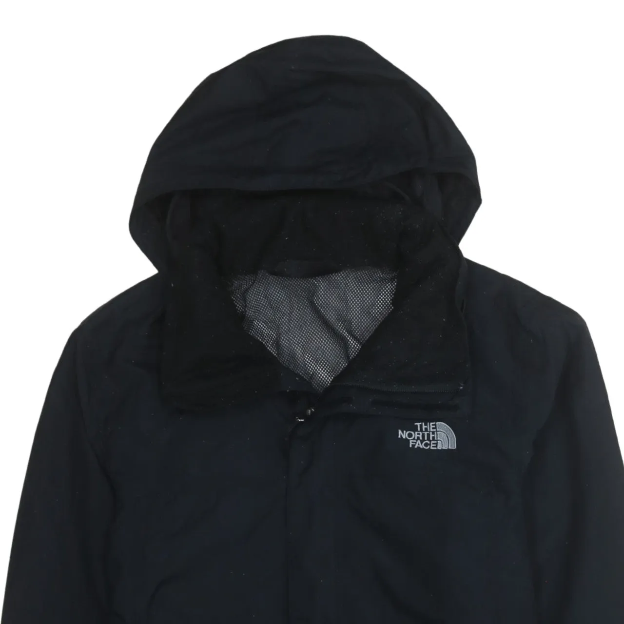 The North Face Black Hooded Jacket Men's Small Embroidered Logo Zip Pockets Windbreaker sold by Vintage Club product image thumbnail 3