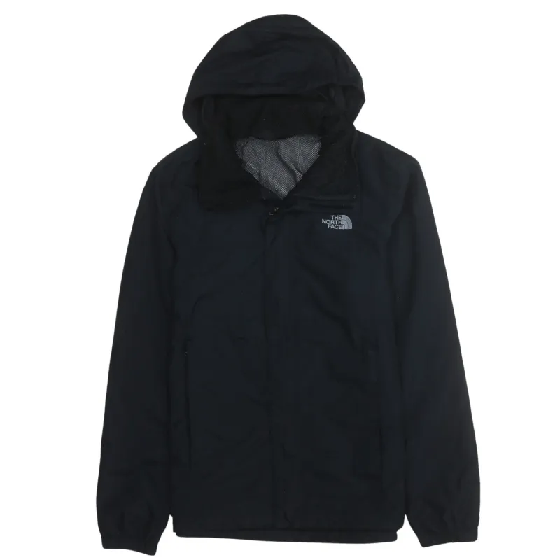 The North Face Black Hooded Jacket Men's Small Embroidered Logo Zip Pockets Windbreaker sold by Vintage Club