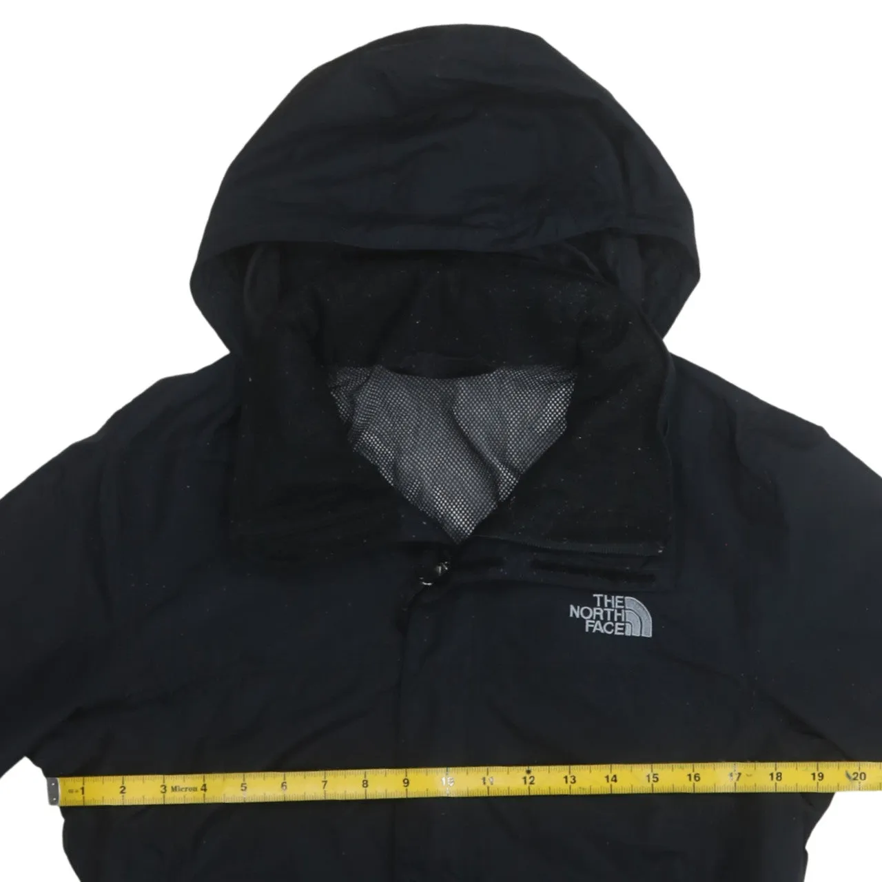 The North Face Black Hooded Jacket Men's Small Embroidered Logo Zip Pockets Windbreaker sold by Vintage Club product image thumbnail 5