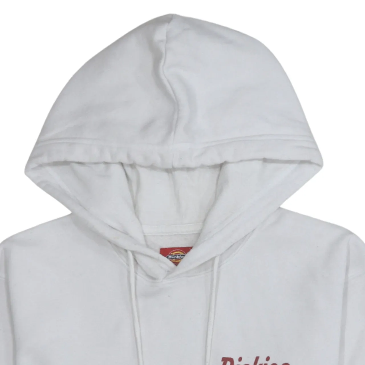 Dickies White Hoodie Women's Large Printed Logo Sleeve Graphic Back Pullover Sweatshirt sold by Vintage Club product image thumbnail 3