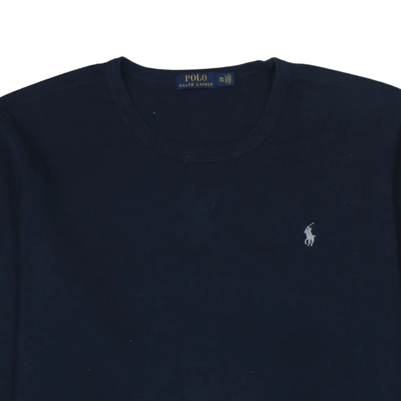Polo Ralph Lauren Navy Blue Sweatshirt Men's XXLarge Embroidered Pony Logo Crewneck Pullover sold by Vintage Club product image thumbnail 3