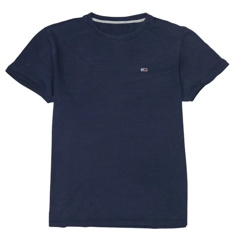 Tommy Hilfiger Navy Blue T-Shirt Men’s Medium Small Flag Logo Crewneck Tee sold by Vintage Club
