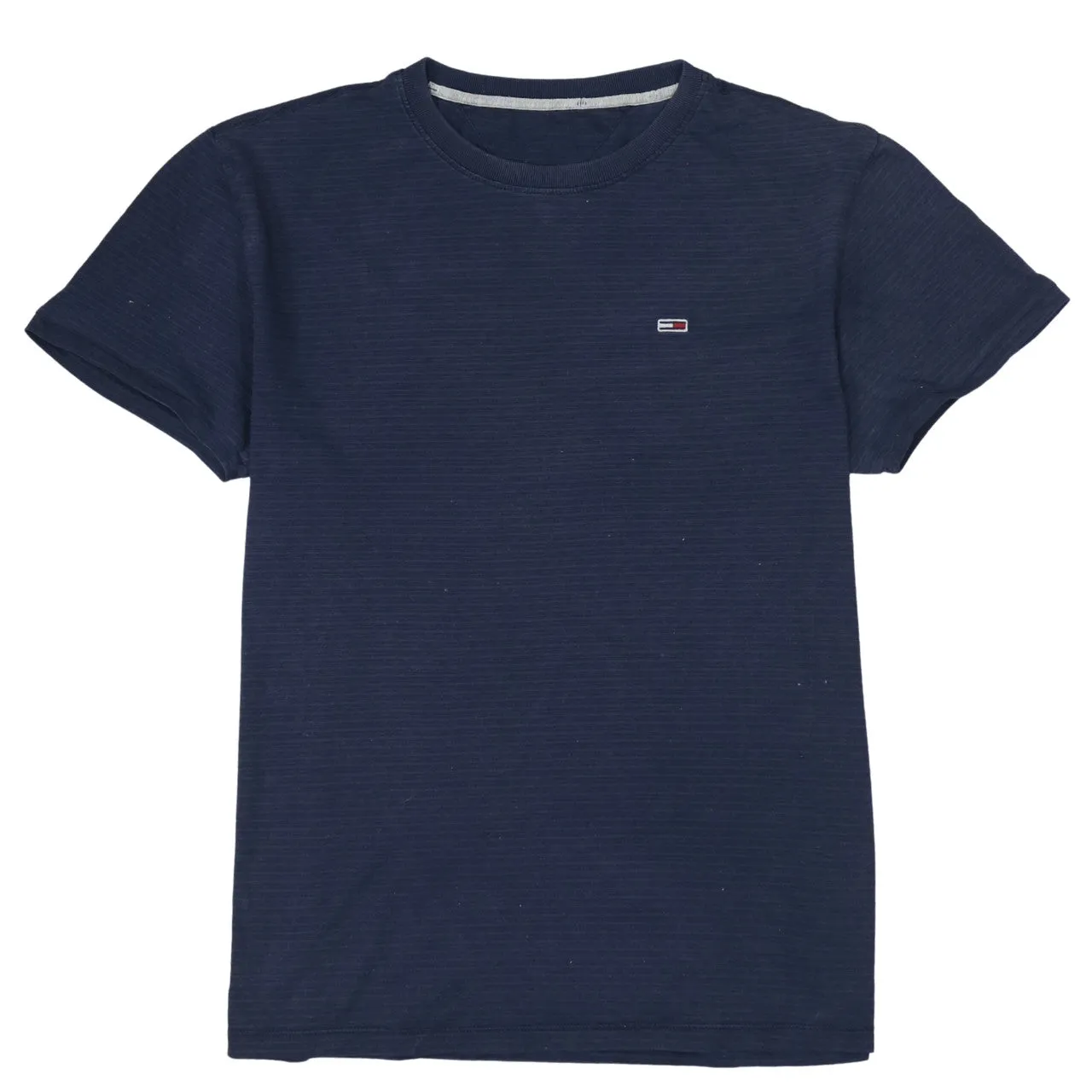 Tommy Hilfiger Navy Blue T-Shirt Men’s Medium Small Flag Logo Crewneck Tee sold by Vintage Club