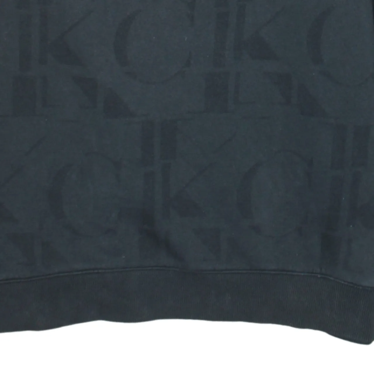 Calvin Klein Black Sweatshirt Men's XLarge All Over CK Logo Crewneck Pullover Jumper sold by Vintage Club product image thumbnail 4