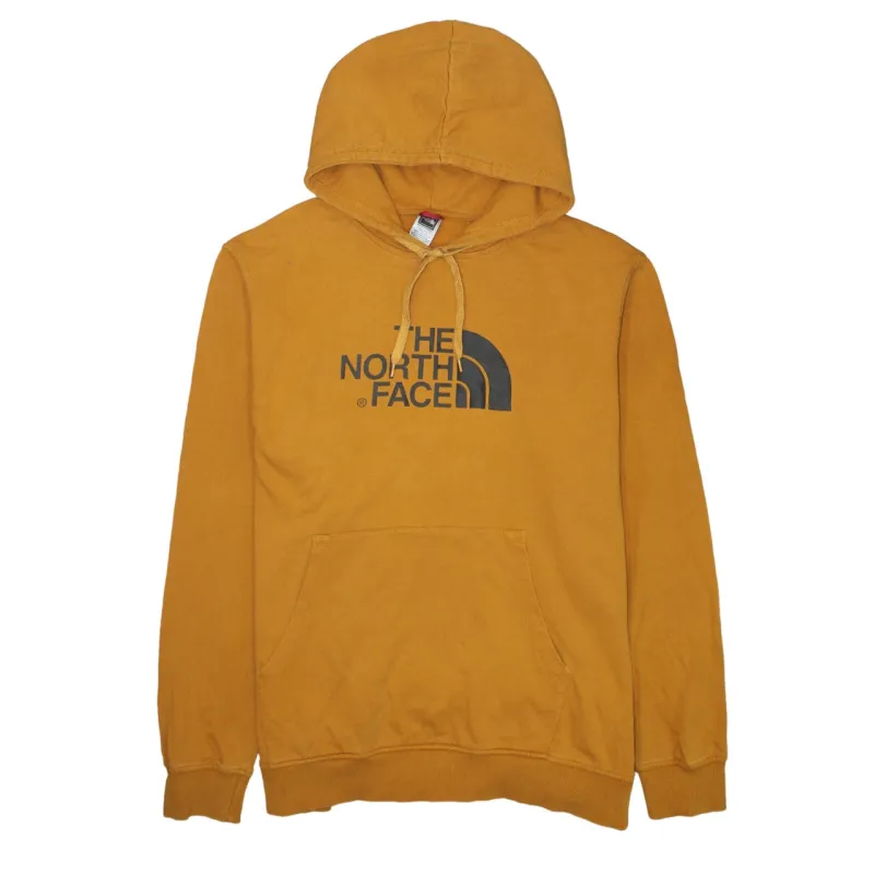 The North Face Mustard Yellow Hoodie Men's XXLarge Printed Logo Front Pocket Pullover Sweatshirt made by The North Face