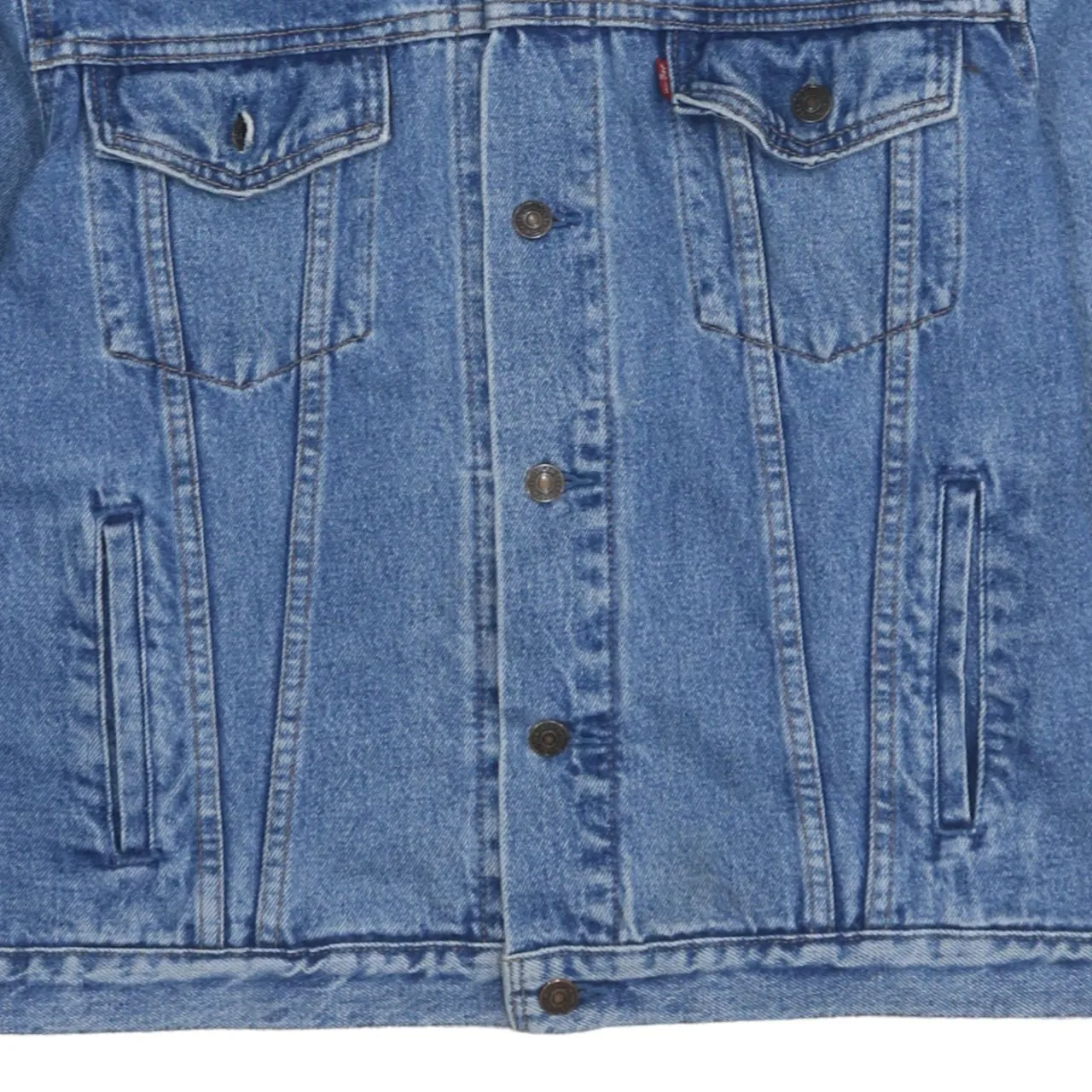 Levi's Light Blue Denim Jacket Women's Large Button Front Pockets Classic Trucker sold by Vintage Club product image thumbnail 4