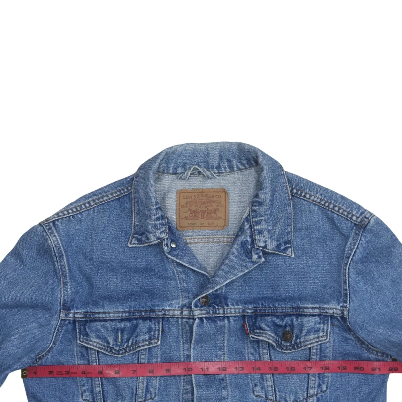 Levi's Light Blue Denim Jacket Women's Large Button Front Pockets Classic Trucker sold by Vintage Club product image thumbnail 5