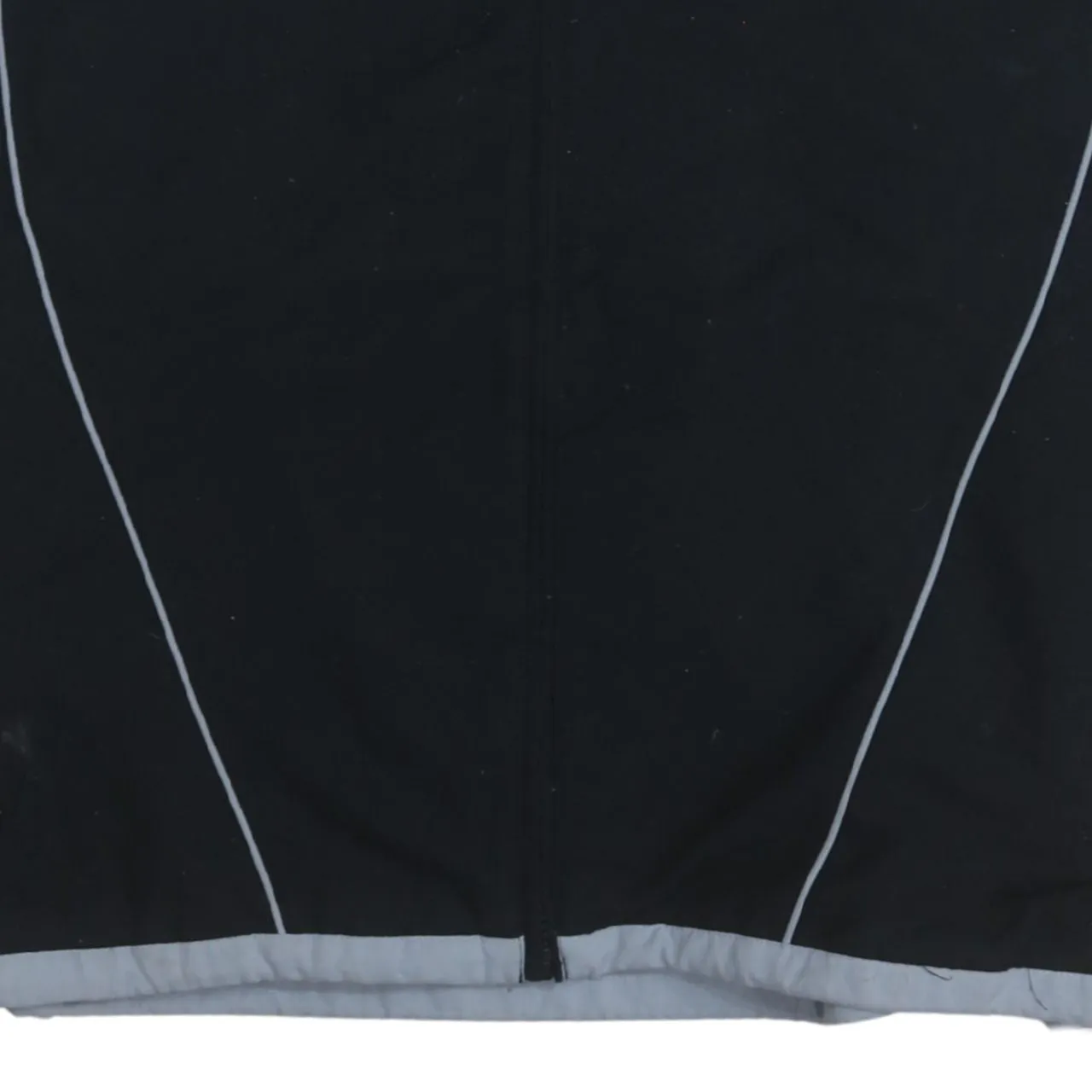 Adidas Black Grey Windbreaker Jacket Men's Large Three Stripe Sleeves Embroidered Logo Track Top sold by Vintage Club product image thumbnail 4