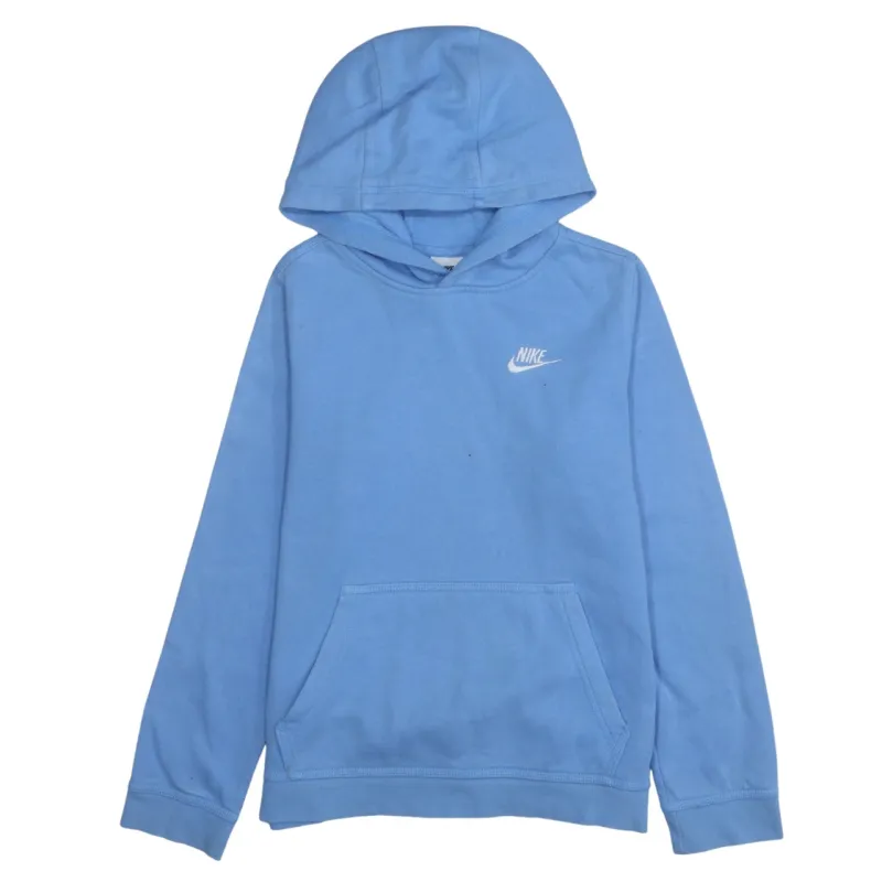 Nike 90's Swoosh Pullover Hoodie Large Blue sold by Vintage Club