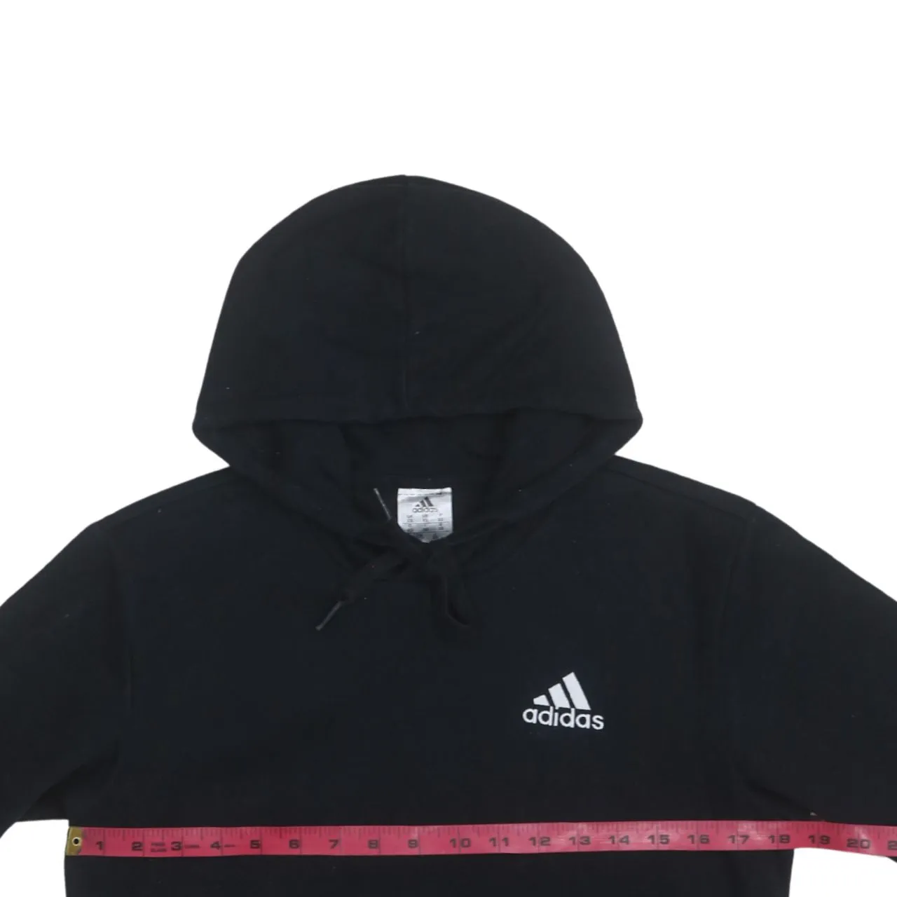 Adidas Black Hoodie Men's XSmall Embroidered Chest Logo Front Pocket Pullover Sweatshirt sold by Vintage Club product image thumbnail 5