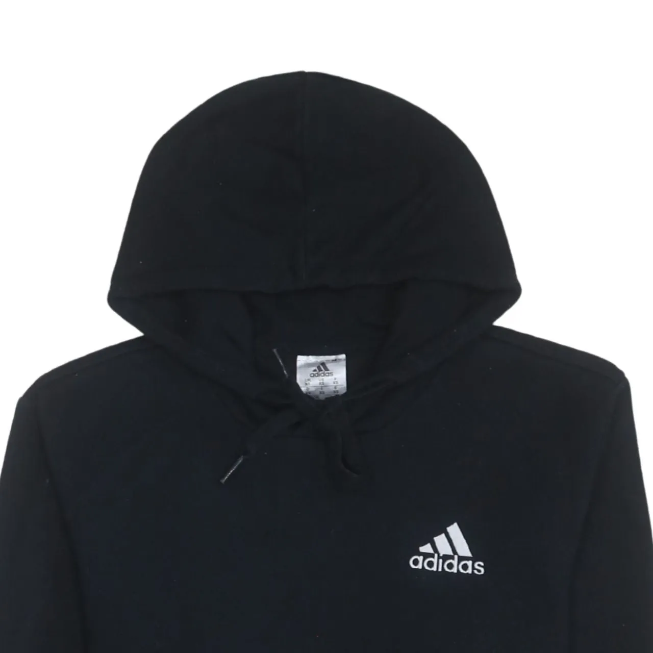 Adidas Black Hoodie Men's XSmall Embroidered Chest Logo Front Pocket Pullover Sweatshirt sold by Vintage Club product image thumbnail 3