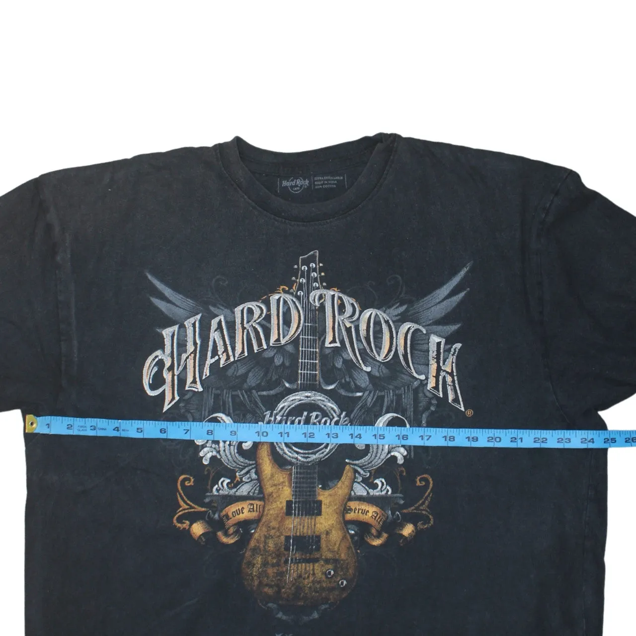 Hard Rock Cafe Faded Black T Shirt Men’s XXL Printed Guitar Mallorca Graphic Tee Top sold by Vintage Club product image thumbnail 5