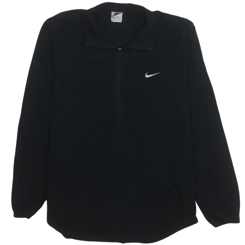 Nike 90's Swoosh Half Zip Fleece Jumper Large Black sold by Vintage Club