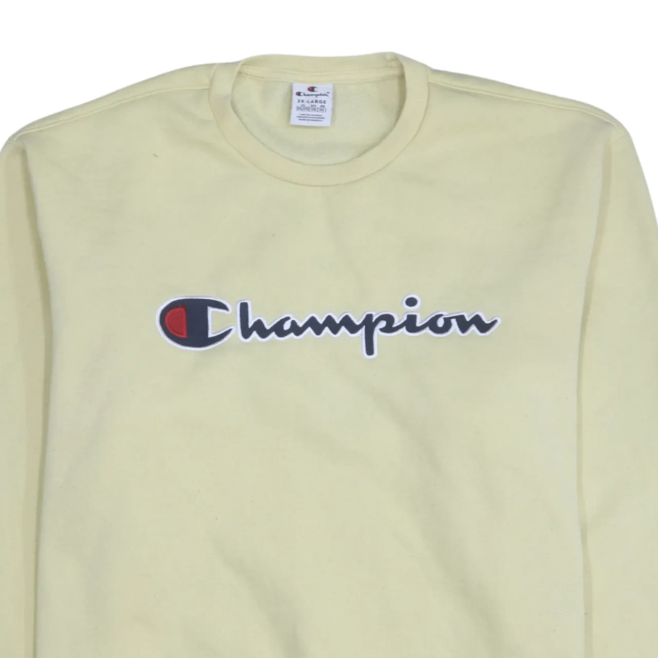Champion 90's Spellout Crew Neck Sweatshirt XXLarge (2XL) Yellow sold by Vintage Club product image thumbnail 3