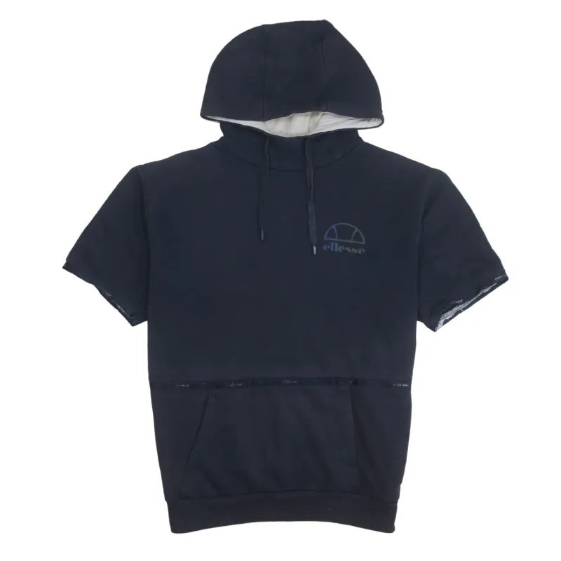Ellesse 90's Short Sleeves Pullover Hoodie Medium Navy Blue sold by Vintage Club