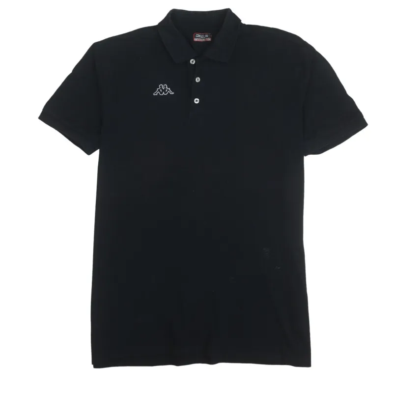 Kappa 90's Short Sleeves Quarter Button Polo Shirt XXXLarge (3XL) Black sold by Vintage Club