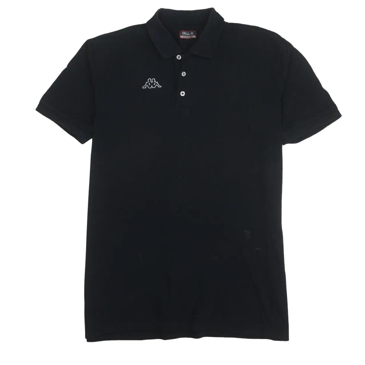 Kappa 90's Short Sleeves Quarter Button Polo Shirt XXXLarge (3XL) Black sold by Vintage Club
