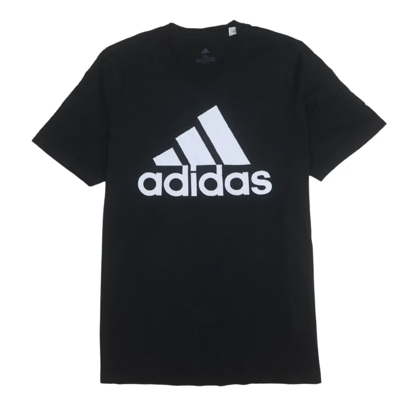 Adidas 90's Spellout Short Sleeves T Shirt XLarge Black sold by Vintage Club