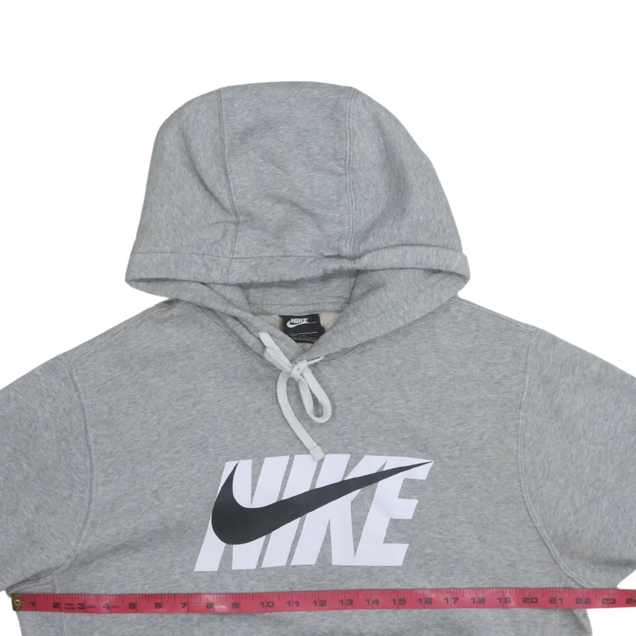 Nike 90's Center Middle Swoosh Pullover Hoodie Medium Grey sold by Vintage Club product image thumbnail 5