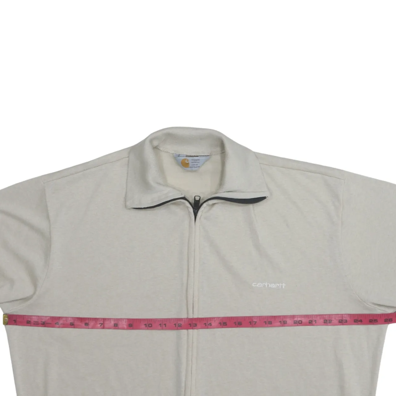 Carhartt 90's Lightweight Full Zip Up Sweatshirt XLarge Beige Cream sold by Vintage Club product image thumbnail 5