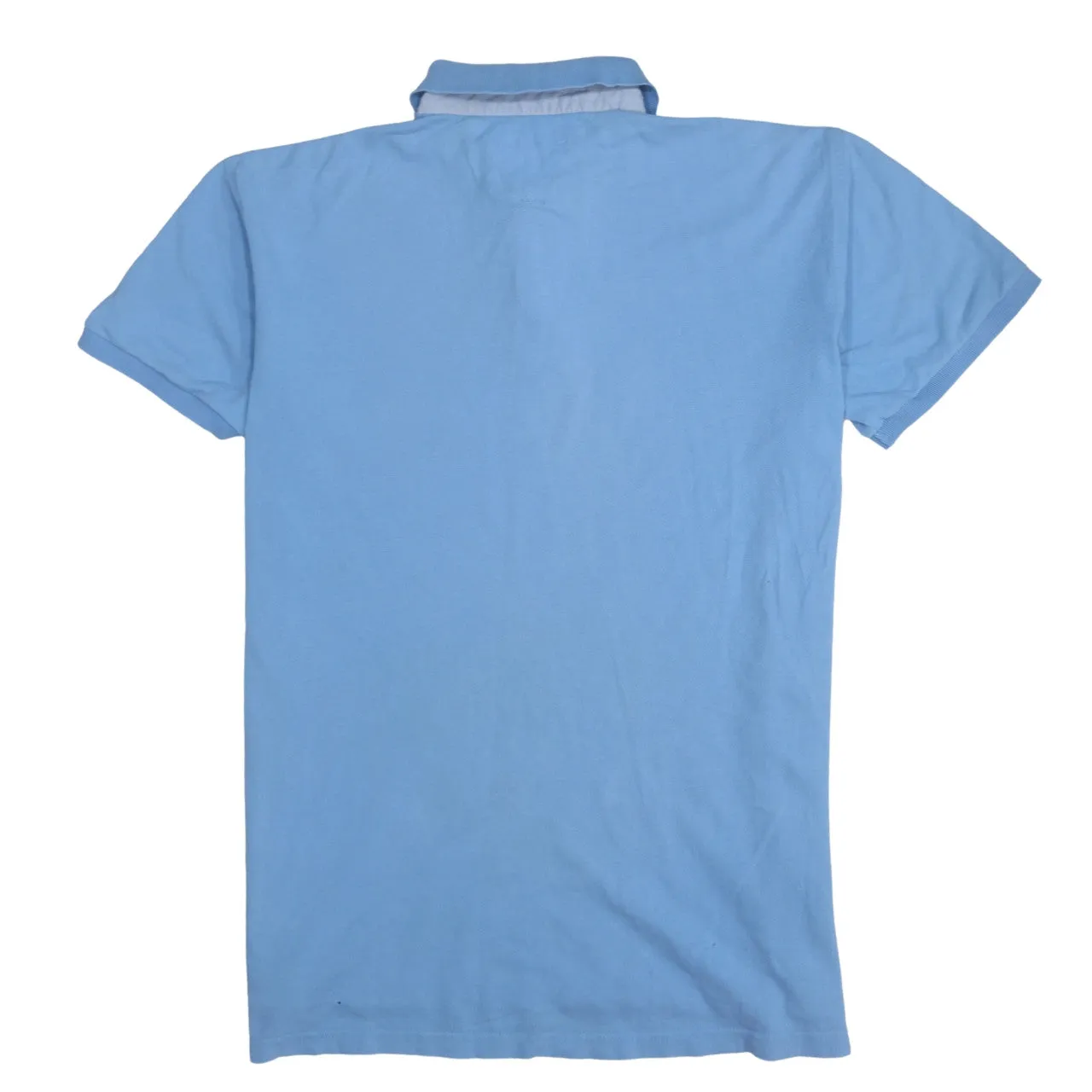 Tommy Hilfiger 90's Short Sleeves Quarter Button Polo Shirt XLarge Blue sold by Vintage Club product image thumbnail 2