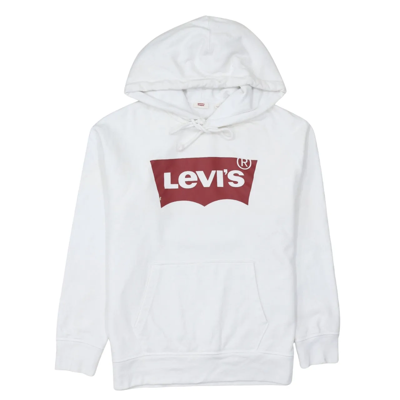 Levi's 90's Spellout Pullover Hoodie Small Yellow sold by Vintage Club