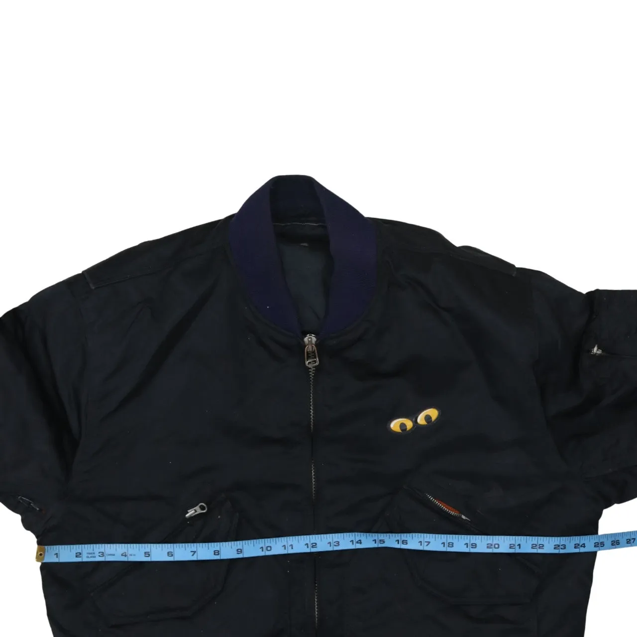 Retro 90's Heavyweight Full Zip Up Windbreaker Small Black sold by Vintage Club product image thumbnail 5