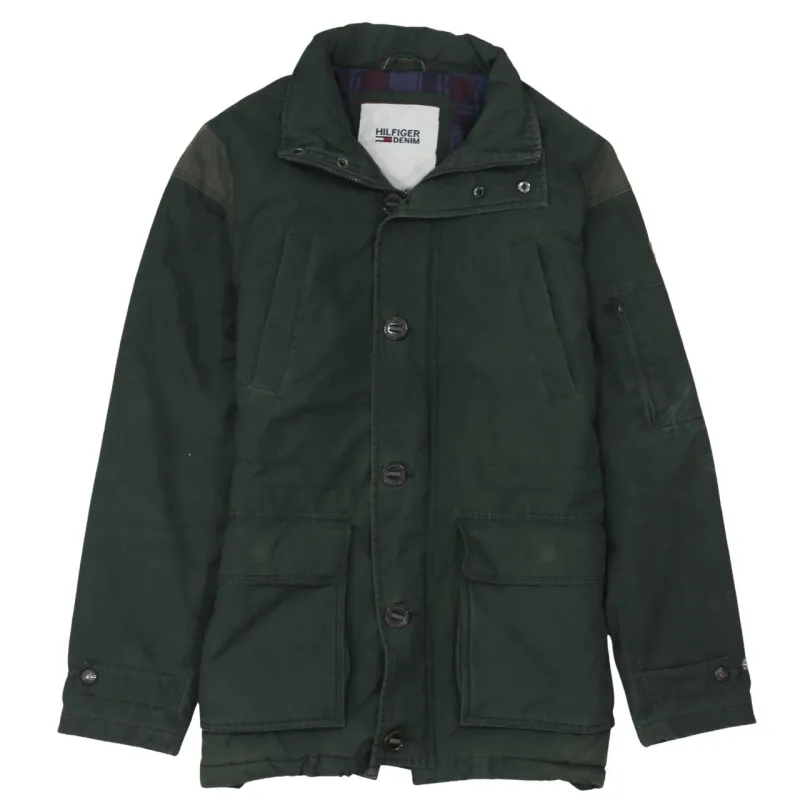 Tommy Hilfiger 90's Plain Full Zip Up Windbreaker Medium Green sold by Vintage Club