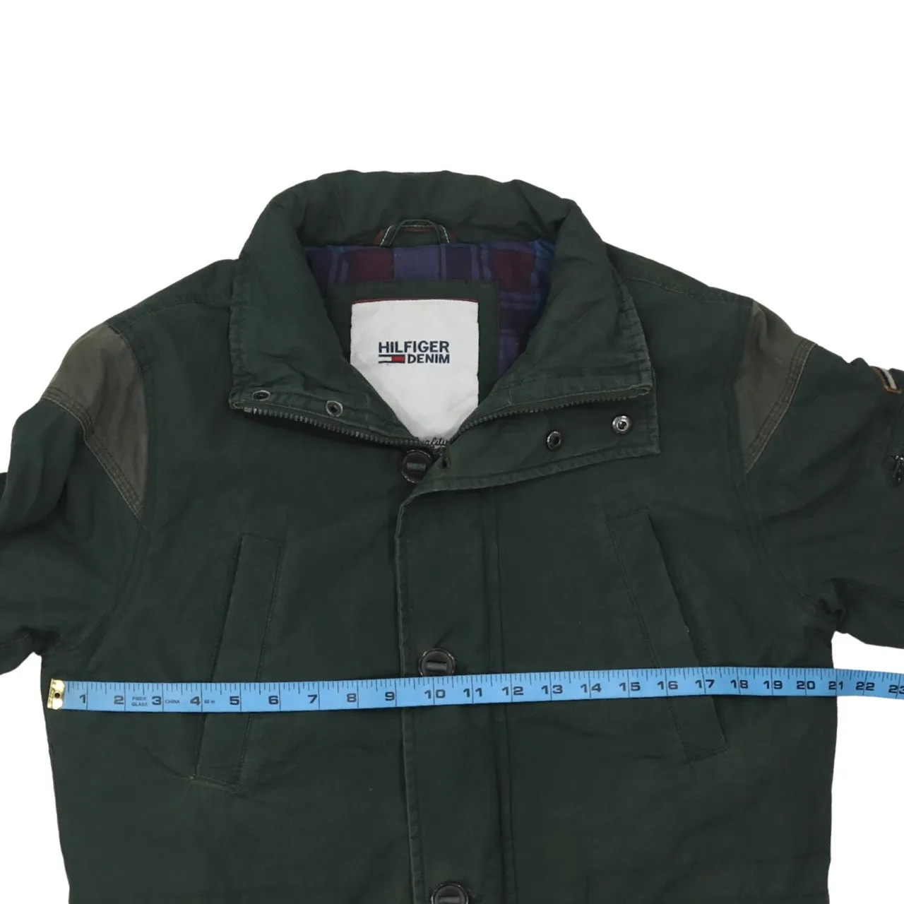 Tommy Hilfiger 90's Plain Full Zip Up Windbreaker Medium Green sold by Vintage Club product image thumbnail 5