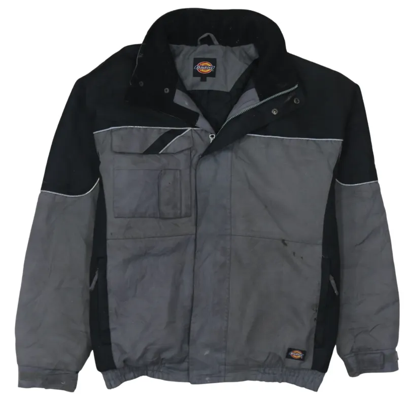 Dickies 90's Plain Full Zip Up Windbreaker Large Grey sold by Vintage Club