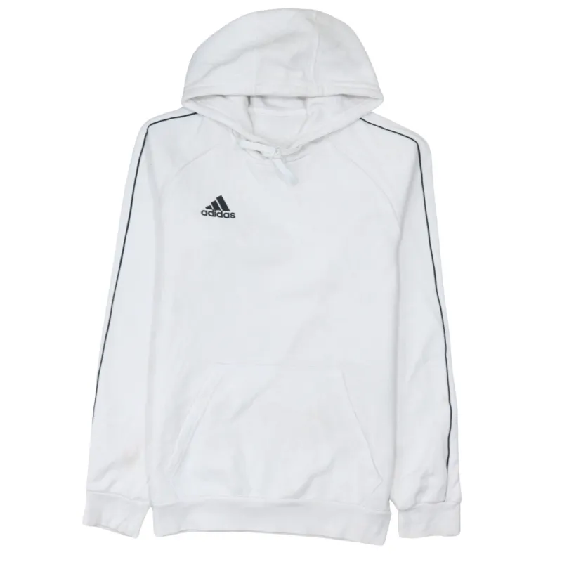 Adidas 90's Drawstring Pockets Pullover Hoodie XSmall  White sold by Vintage Club
