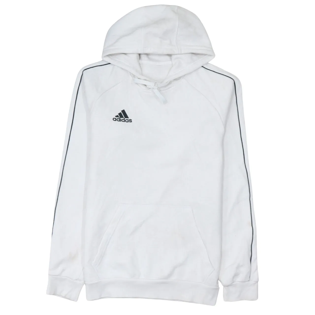 Adidas 90's Drawstring Pockets Pullover Hoodie XSmall White sold by Vintage Club