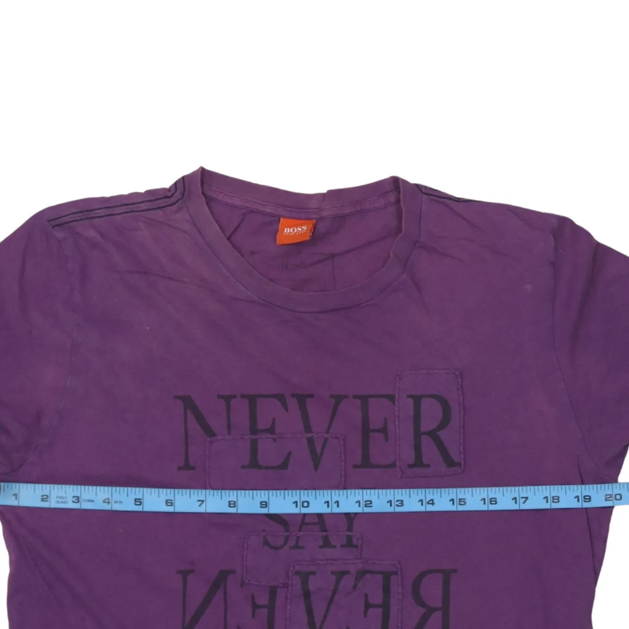 HUGO BOSS 90's Short Sleeves Crew Neck T Shirt Large Purple sold by Vintage Club product image thumbnail 5