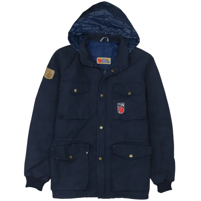 Fjallraven 90's Hooded Full Zip Up Windbreaker Medium  Navy Blue sold by Vintage Club
