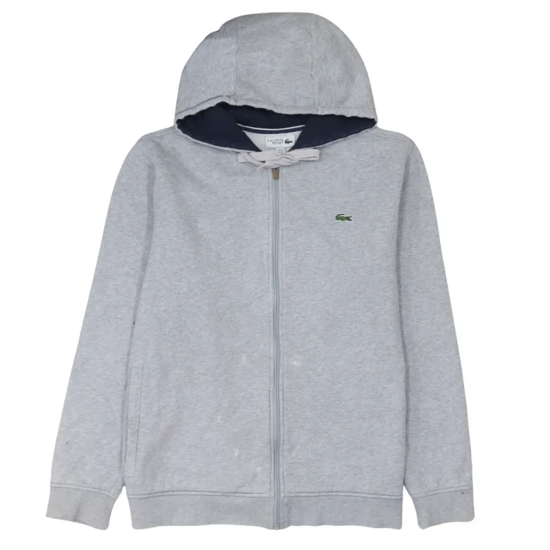 Lacoste 90's Lightweight Full Zip Up Hoodie XLarge Grey made by Lacoste