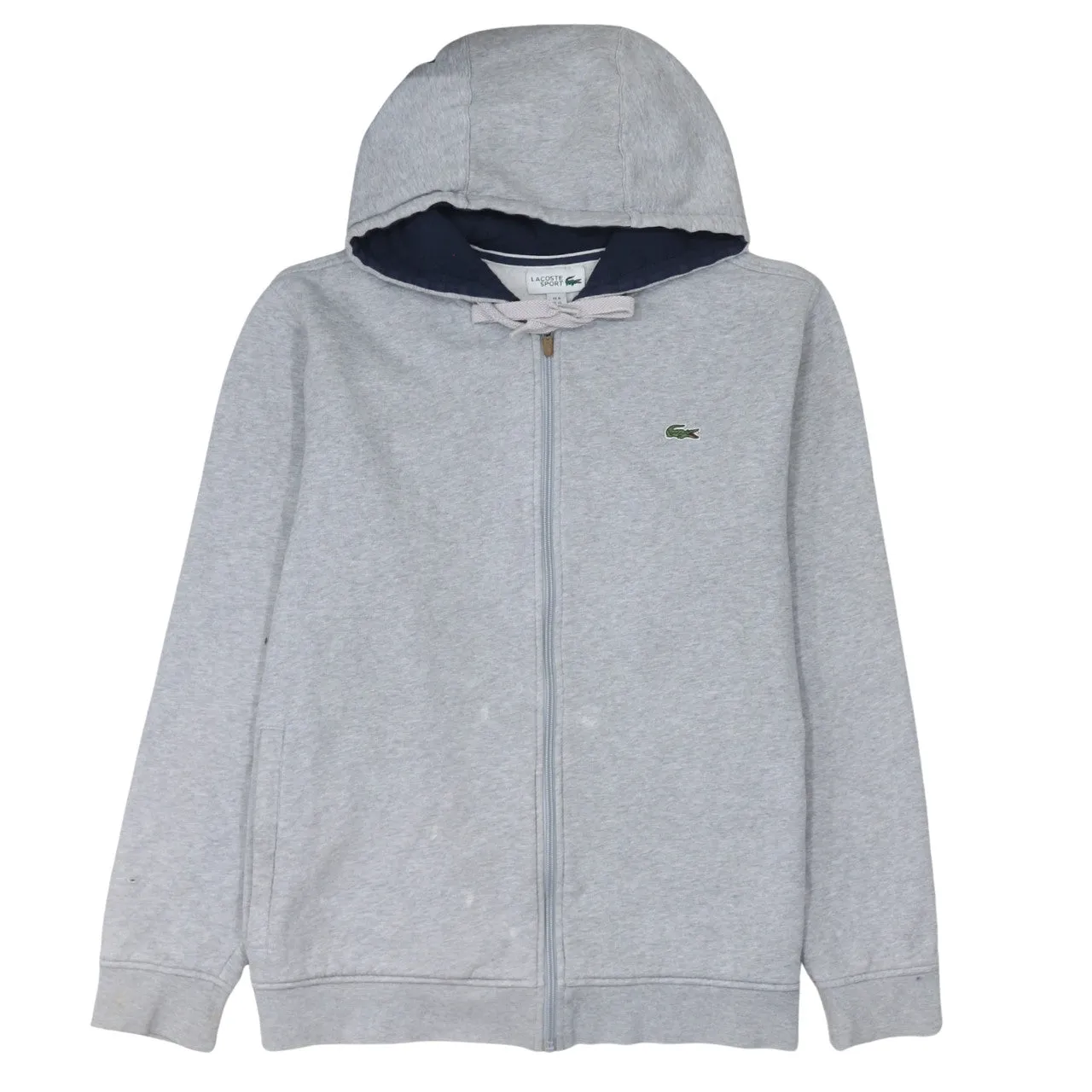 Lacoste 90's Lightweight Full Zip Up Hoodie XLarge Grey sold by Vintage Club