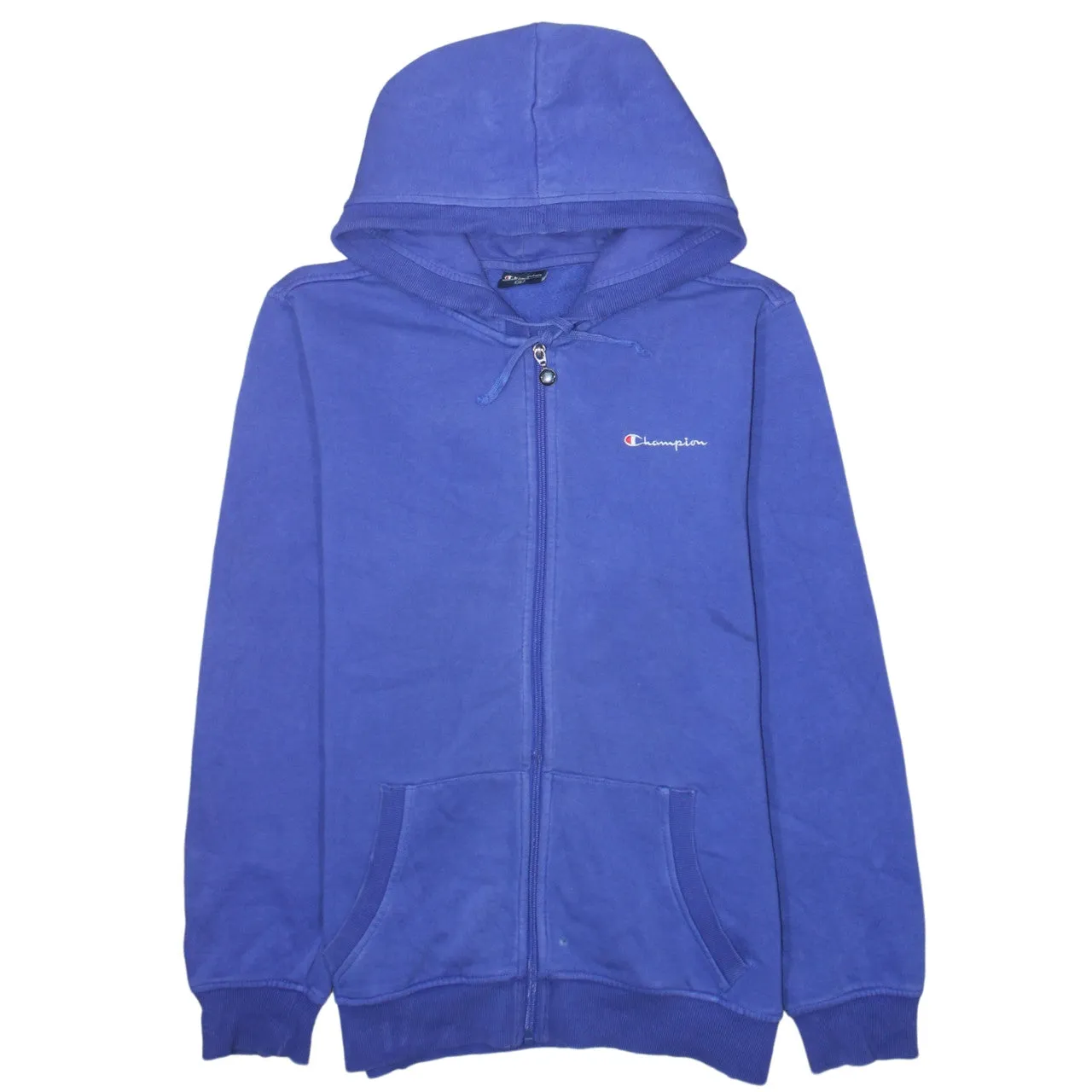 Champion 90's Lightweight Full Zip Up Hoodie XLarge Blue sold by Vintage Club