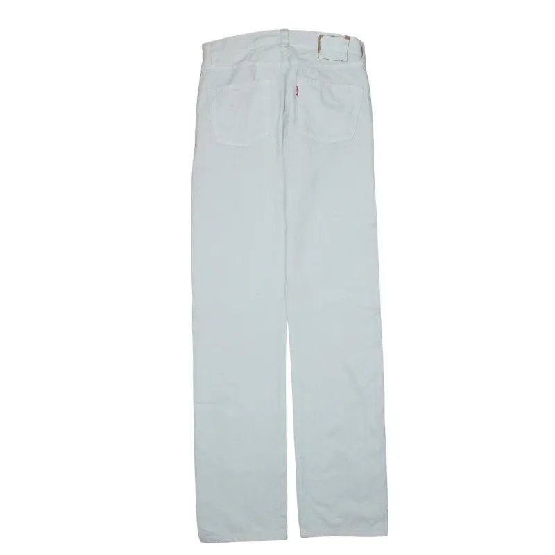 Levi Strauss &Co 90's 501 Straight Leg Baggy Trousers / Pants 30 White made by Levi's