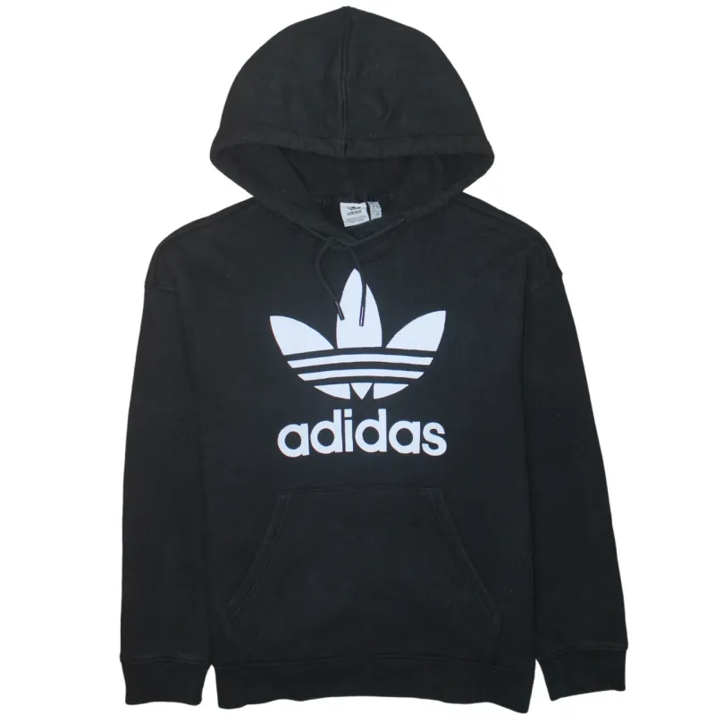 Adidas 90's Spellout Pullover Hoodie Medium Black sold by Vintage Club