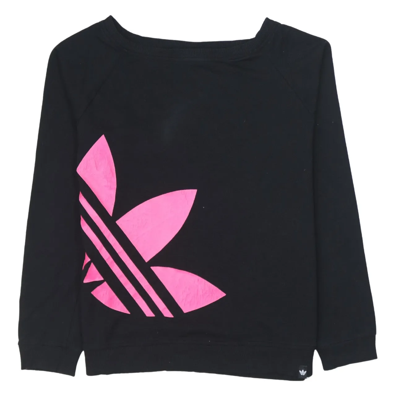 Adidas 90's Spellout Crew Neck Sweatshirt Large Black sold by Vintage Club