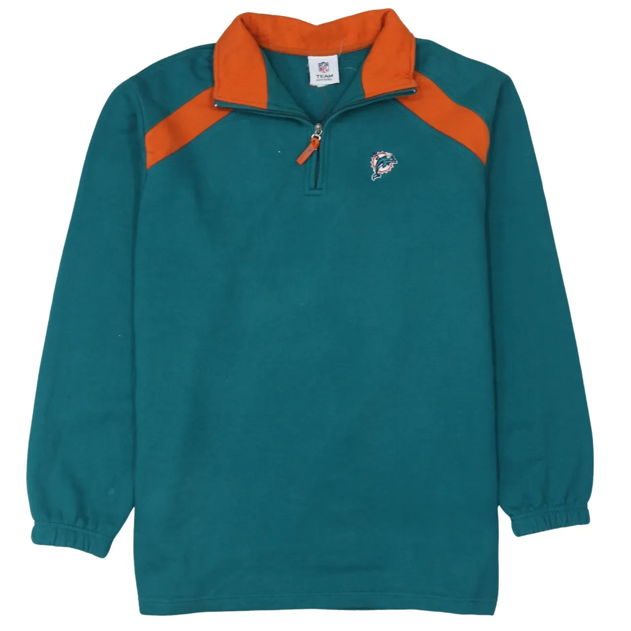 NFL 90's Lightweight Quarter Zip Sweatshirt Large Green sold by Vintage Club