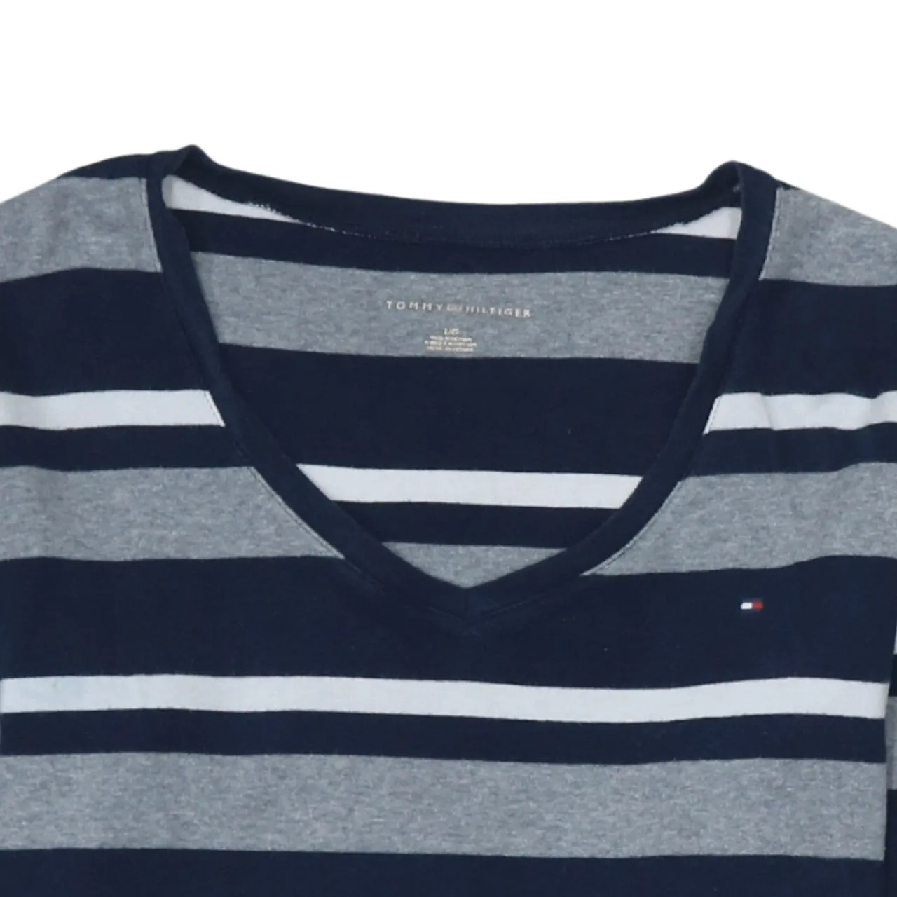 Tommy Hilfiger 90's Lightweight V Neck Sweatshirt Large Grey sold by Vintage Club product image thumbnail 3