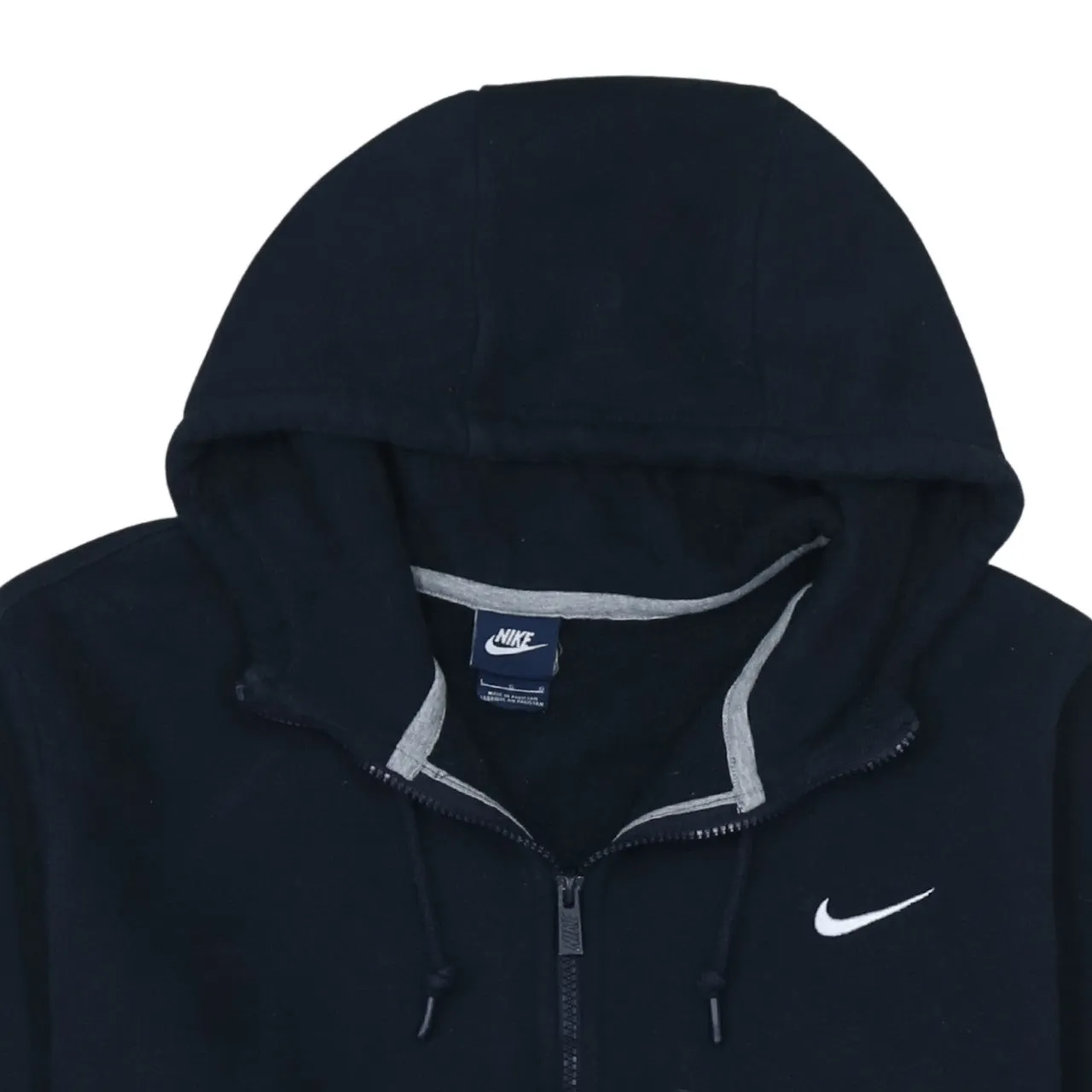 Nike 90's Swoosh Full Zip Up Hoodie Large Navy Blue sold by Vintage Club product image thumbnail 3