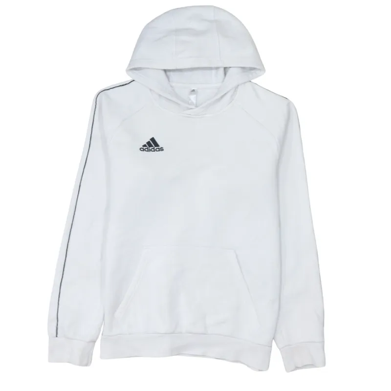 Adidas 90's Drawstring Pockets Pullover Hoodie Small White sold by Vintage Club
